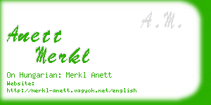 anett merkl business card